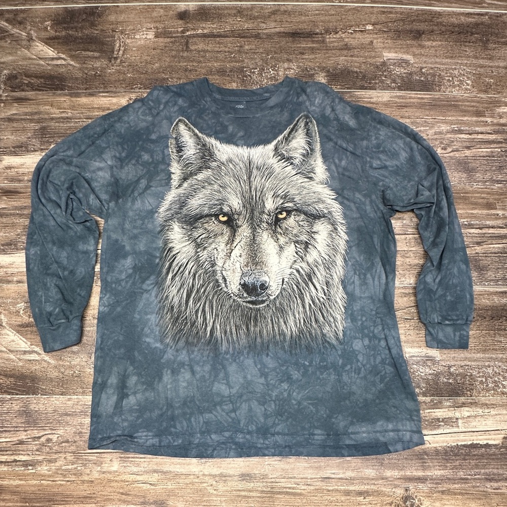 The Mountain Wolf Long Sleeve Tie Dye Shirt XL Graphic Animal GUC